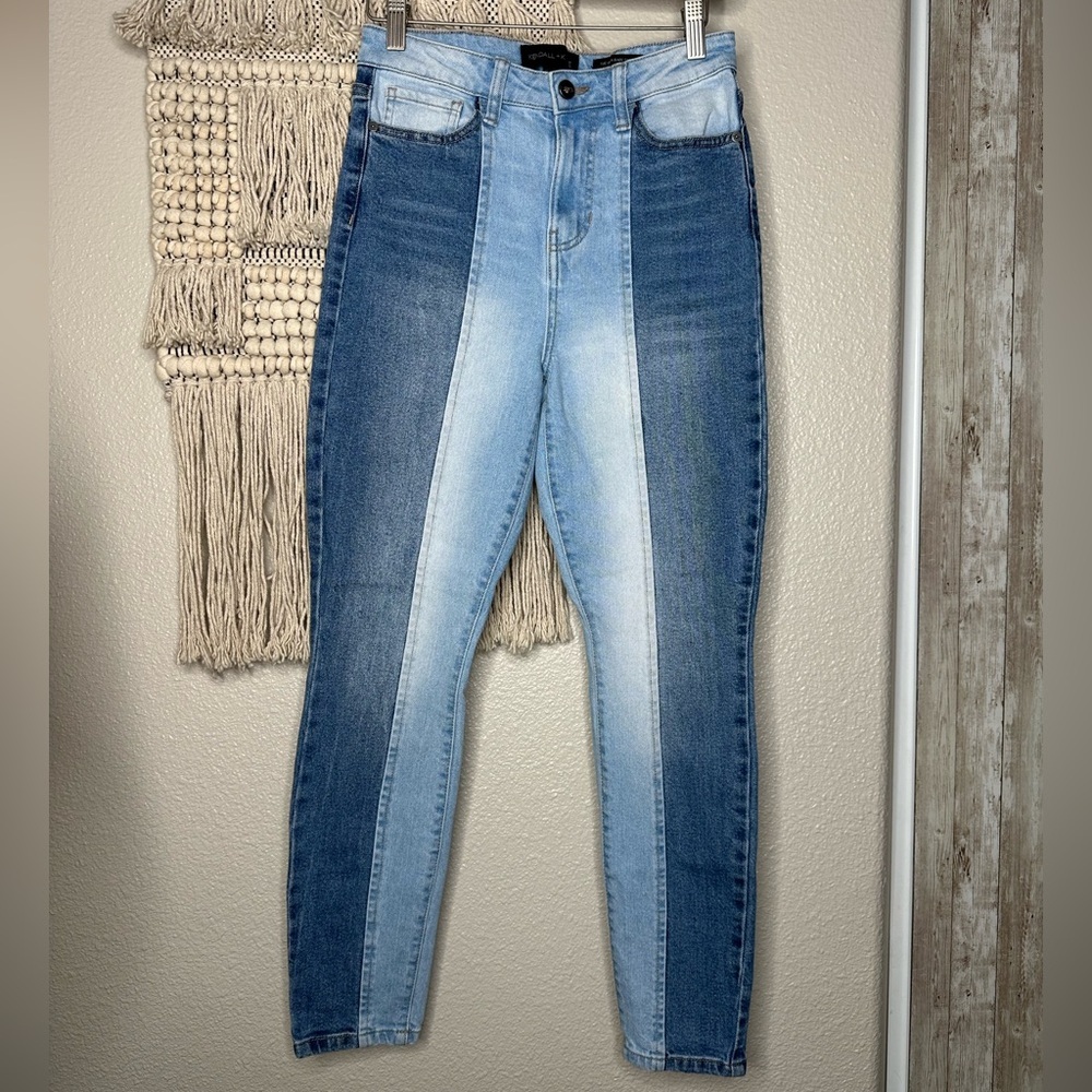 Kendall & Kylie Two-Tone Ultra Babe Skinny Jeans